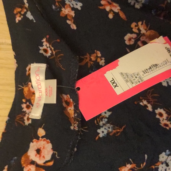 XXL NWT Floral Cold Shoulder Tank Top Plus Size Top - Picture 6 of 17